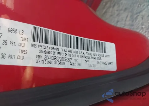 2016 Dodge Grand Caravan Se from USA, damaged, VIN 2C4RDGBG7GR153277